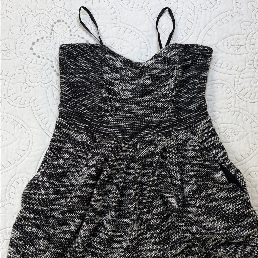 Free People Nyima Strapless Dress Black Ivory - Size 2